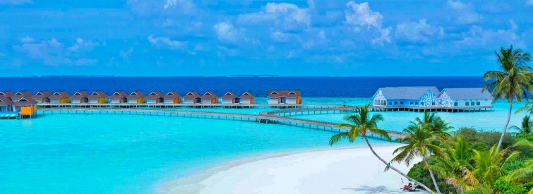 The Standard Huruvalhi Maldives вид на водные виллы